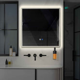 LED Spiegel Quadratisch | Touch-Schalter | Anti-Beschlag-Funktion | Neutralweißes Licht - Reyze Seria Edge Model 1